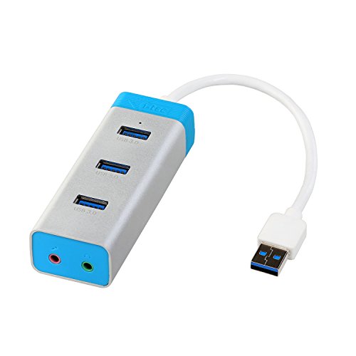 i-tec USB 3.0 HUB 3 Port Metal with Audio Adapter für Notebook Ultrabook Tablet, Windows Mac Linux