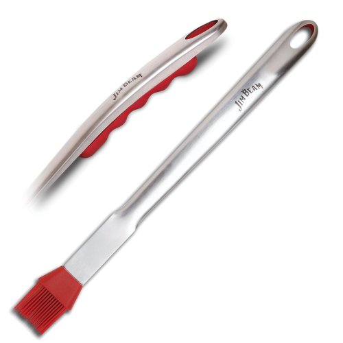 Jim Beam Grillbesteck mit gummierten Edelstahlgriffen im Geschenkset, 5 tlg. - 7