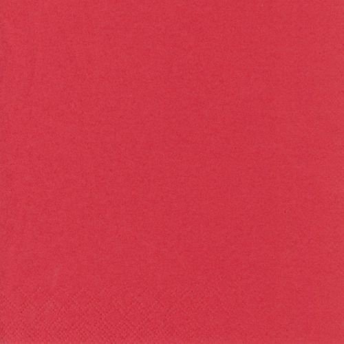 Papstar 12483 250 Servietten, 3-lagig 1/4-Falz 33 x 33 cm rot - 2