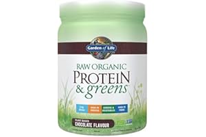 Garden of Life Raw Protein & Greens I Pflanzenprotein I BCAA I Lebende Bakterien & Enzyme I Sprossen I Bio I Vegan (Chocolate)