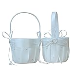 Cesta de la flor: Diámetro: 4,7 ", Altura con mango: 9", Altura sin asa: 4.3. "Tamaño prefecto para jóvenes chica de las flores para llevar y ideal para colocar flores o pétalos de rosa.