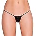 Produktbild SeXy Damen Micro Metallic String Tanga Wetlook Lack Leder Gogo 5 Farben Farbe schwarz, Größe S/M