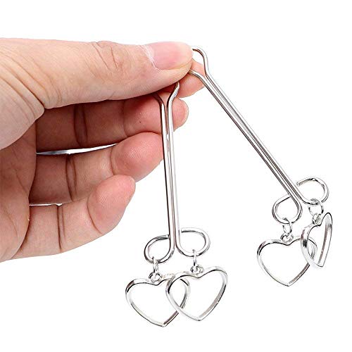 Kinxor 1 Paio di Anelli per Cpezzoli in Acciaio Inossidabile con Capezzoli con Capezzolo, Orecchini per Piercing ai Capezzoli (Acciaio)