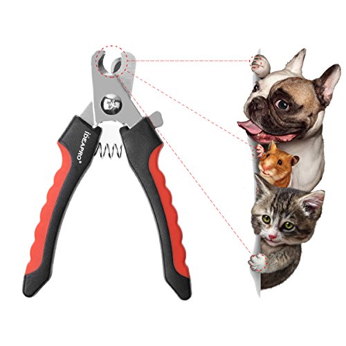 IDEAPRO-Pet-Nail-Clippers-Dog-Cat-Grinder-Trimmer-with-Quality-Sharp-Stainless-Steel-Blades-Safety-GuardPrevent-Overcutting-NailsErgonomically-designed-handle-for-maximum-grip-and-comfort