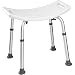 Produktbild TecTake Duschhocker rechteckig mit Aluminiumgestell | 8-fach höhenverstellbar 43 – 60,5 cm