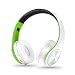 Produktbild Hi-F-Stereo-Ohrhörer, Bluetooth-Kopfhörer, FM und Unterstützung SD-Karte mit Mikrofon für Xiaomi iPhone Sumsamg Tablet weiß/grün