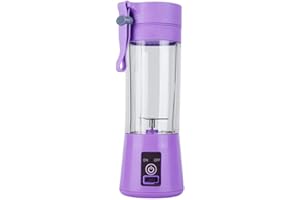PHILAIDE Portable Blender Smoothie Maker, Personal Size Fresh Juice Shaker Bottle, Mini Blender 300ML Rechargeable USB Multifunction Juicer Cup with Lid For Travel Kitchen Camping Gym Office, Purple