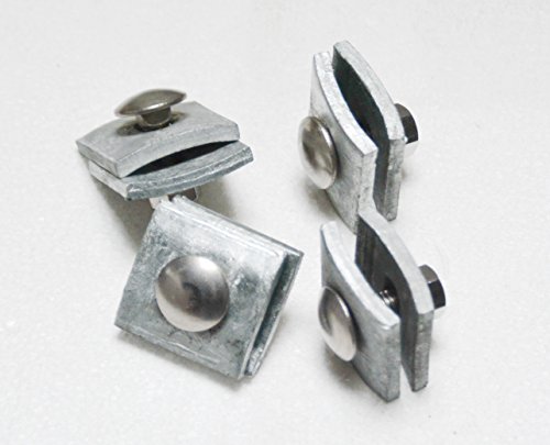 Preisvergleich Produktbild Mattenverbinder Eckverbinder feuerverzinkt für Doppelstabmatten Gabionenzaun