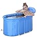 Produktbild ASL Badewanne Oval gesteppt Double Layer Isolierung Fold Plastic Große einfache Edelstahl-Halterung Erwachsene Badezimmer Sauna Badewanne Bad Badewanne Badewanne Fässer Badewanne Neu ( größe : 120*70*70CM )