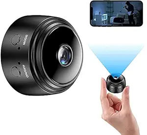 Hidden Mini Spy Camera with Audio and Video Live Feed WiFi with Cell Phone App Wireless Recording -1080P HD Mini Nanny Cams Wireless with Night Vision and Motion Detection Built-in Battery (Black)