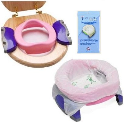 Bibs and Stuff Potette Plus Pink with Disposable Liners