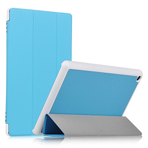 Das neue Fire HD 7 Hülle, IVSO Ultra Schlank Superleicht Ständer Slim Leder zubehör Schutzhülle für neue Fire HD 7-Tablet, 17,7 cm 7 Zoll (6. Generation - 2016), Blau