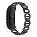 Produktbild happy event Band Uhrenarmband Ersatzbänder Fitness Edelstahl Uhr für Huawei B5 (Schwarz)