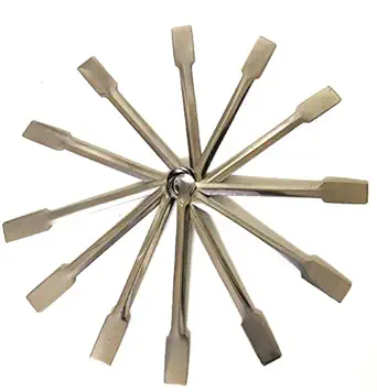 90 Degree 12 PC's Stainless Steel 15 cm Lab Spatula Scientific Apparatus Instrument Spoon Stirrer Mixing for Laboratory Practical