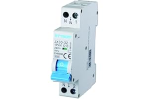 IXTRIMA Interrupteur magnétothermique 1P+N 10A 220V 6KA pour rail DIN - 1 module DIN - Protection des circuits et des installations de sécurité