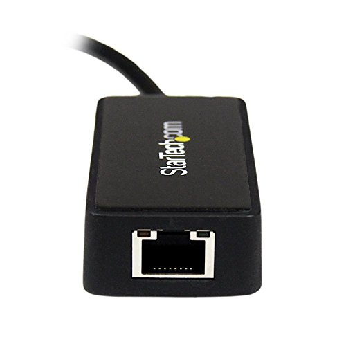 StarTech.com USB 3.0 SuperSpeed auf Gigabit Ethernet Lan Adapter mit USB Port – 10/100/1000 RJ45 NIC Netzwerkadapter – St/Bu – Schwarz - 3