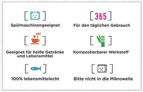 BIOBU by EKOBO 34727 3er-Vorratsdosen-Set S (3 x 240 ml), stone / weiß / lemon - 4
