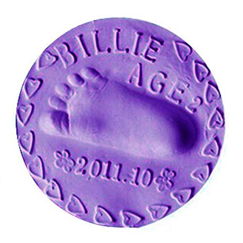 styleinside - Pasta per Modellare, per Impronte di Mani e Piedi del Bambino, Asciugatura all'Aria, timbri Fai da Te, Purple, Medium