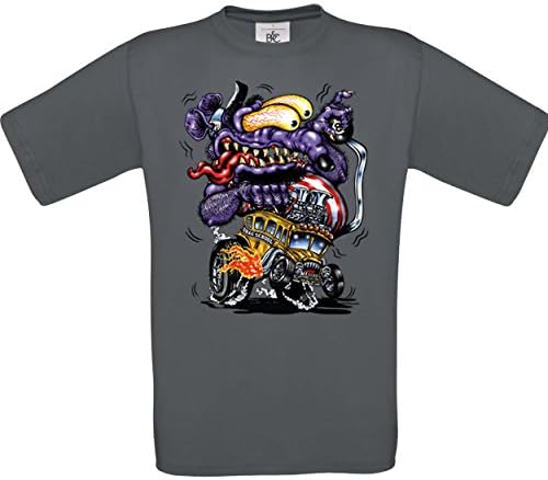 Hotrod 58 T Shirt Dragster Drag Racing School American Rat Rod V8 Race Car 218, X-Large, DARK GREY