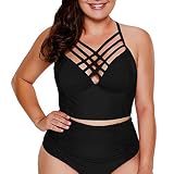 Mujeres Tallas Grandes Sexy Conjunto de sólido Traje de baño brasileño...