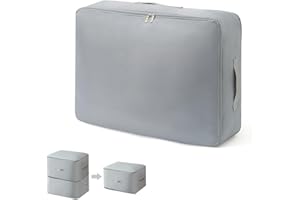 GÉNÉRIQUE Sac de Compression Ultime Space master, Casa Corner Organisateur d'auto-Compression Ultra Peu Encombrant, Sac de Compression pour Couette, Vêtements et Maison (Grey, L*1)