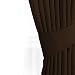 H.Versailtex Solid Thermal Insulated Blackout Pencil Pleat Anti - Mite Curtains for Bedroom with Two Free Tiebacks - Dark Brown, Energy Saving & Noise Reducting, 66" Width x 54" Drop, Set of 2 pieces