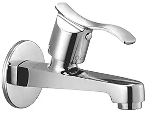 Oleanna Oalln Long Body Bib Cock Foam Flow with Wall Flange (Silver, Chrome Finish)