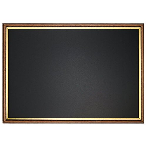 Kreidetafel Antik mit Barockrahmen in braun mit Goldsträhne, 100 x 50 cm