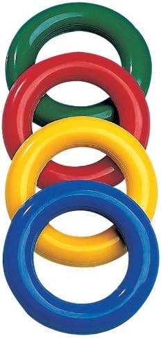 Kids Garden Game Out Door Activities Fun Soft Coated Couloured Rings (Pack Of 4)