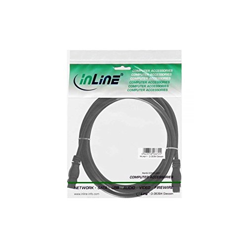 InLine 39903 FireWire Kabel (IEEE1394, 9-polig Stecker-auf-Stecker, 3 m) schwarz - 2