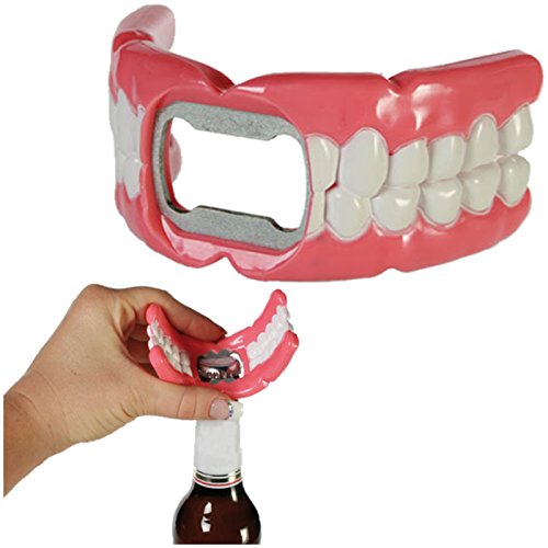 Preisvergleich Produktbild Flaschenöffner Gebiss Zähne zum Flaschen öffnen Öffner Flasche Barzubehör