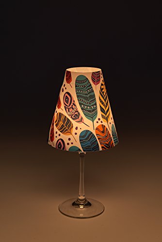 Candle Lights / Lampenschirme für Weingläser / Deko-Lampenschirme / Lampe / Teelicht / Lampshades / Lampenschirm-Set „Keno“ Tischdeko, 3-teilig - 3