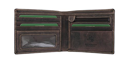 Visconti Cartera SHIELD de Cuero Engrasado 707 Marrón