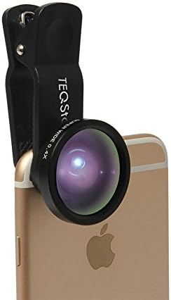 TEQStone 8-in-1 Phone Camera Lens, Clip-On Cell 1 x 0.65X Macro&amp; Wide Lens+ Fisheye Lens 180°+ Telephoto Lens 2X+ CPL Lens + Super Fisheye Lens 235°&amp; 19X Macro Lens+ 0.4X Super Wide Angle Lens, Camera Lens for iPhone,most Smart Phones and Tablets