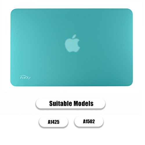 tinxi® Zweiteilige Matte Gummierte Harte Schutzhülle für Apple Macbook Pro Retina 13,3 Zoll (Modell A1425 A1502) Hülle Cover Schale Schutz Hülle Tasche Etui Case Shell Hard Plastik transparent mattiert türkis grün (Passt nicht für Macbook Pro 13.3 zoll A1278) - 2