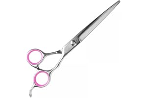 DONGKER Ciseaux de Toilettage pour Chiens,Ciseaux de Coupe pour Chien,Acier Inoxydable 7/6,5" Cisailles pour Poils D'animaux pour Chiens et Chats