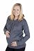 Mija - Hooded Fleece Sweatshirt Maternity jacket hoddie 3055 (S / M, Grey)