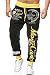 Produktbild L.gonline Herren Jogginghose The Power Design 506 (3XL-Slim, Schwarz-Gelb)