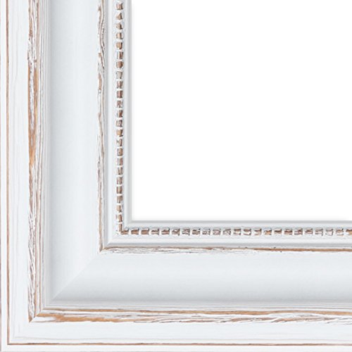 WandStyle H550-001 Wandspiegel Spiegel Barock Modern Antik Massivholz Weiß (60 x 80 cm) - 2