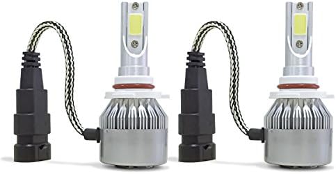 Hugooo 72W 9005 HB3 High Power Super Bright 6000K LED Headlight Bulbs 9200LM All-in-One Conversion Kit Fog Light for Car Truck Vehicles Lamp Xenon Replacement White-Pack of 2
