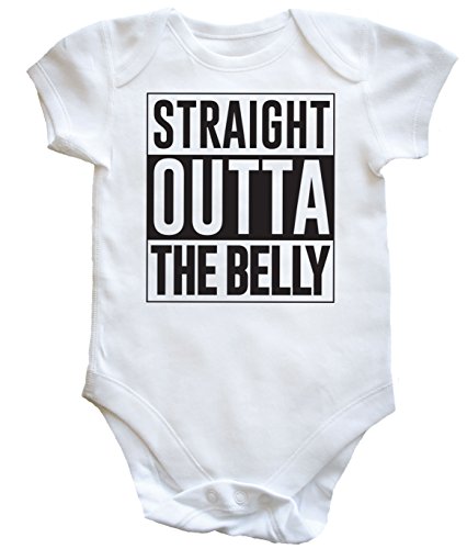 HippoWarehouse Straight Outta the Belly baby vest boys girls