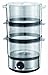 Price comparison product image Russell Hobbs 3 Tier Food Steamer Brushed Stainless Steel (Russell hobbs 3 tier food steamer brushed stainless steel 7L capacity 60 minute timer auto shut off includes rice bowl)
