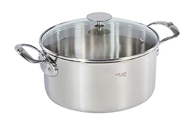 De Buyer 3427.24 'Milady' Faitout en Inox avec Couvercle - Diamètre 24 cm
