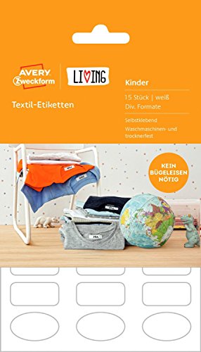 Preisvergleich Produktbild Avery Zweckform 62033 TextilEtiketten Div. Formate weiß