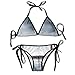 Produktbild Sexy Triangle Bathing Two Pieces Women's Tie Side Triangle Bikini Badeanzüge Foggy Atmosphere Marine Life Navigation Journey Seascape Digital Style Bikini Sets Beach Swimwear Bathing Suit