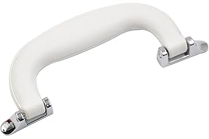 ChenXi Shop 1 Pieces PU Leather Handle for Guitar Musical Box Handbags Gift Boxes Wine Boxes Luggage Toolbox Trolley Instrument Case White Silver