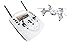 Produktbild Amewi 25182 - AM X-Four FPV Copter mit integrierte LCD Display, weiß