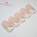 Bling Art False Nails French Manicure White Silver Glitter 24 Full Medium UK