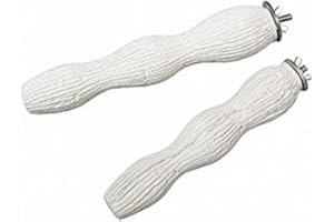 ANIMO CONCEPT Nobby Mineral Stones Perchoir Minéral pour Oiseau Blanc 24 cm