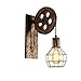 Produktbild ZRK Zweifarbige optionale American Retro Wall Lamp Industrial Wind Creative Wall Lamp Pulley Wall Lamp Restaurant Lamp Balcony Corridor Shop Lamp,Rust
